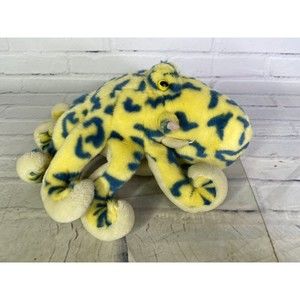 K & M International Yellow Blue Octopus Plush Stuffed Animal Toy